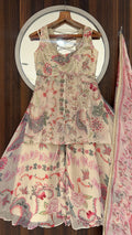 Sharara Suit - Cream - size 40