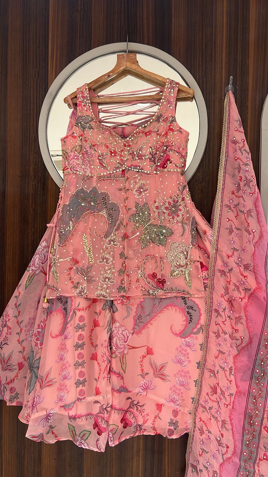 Sharara Suit - pink  - size 40