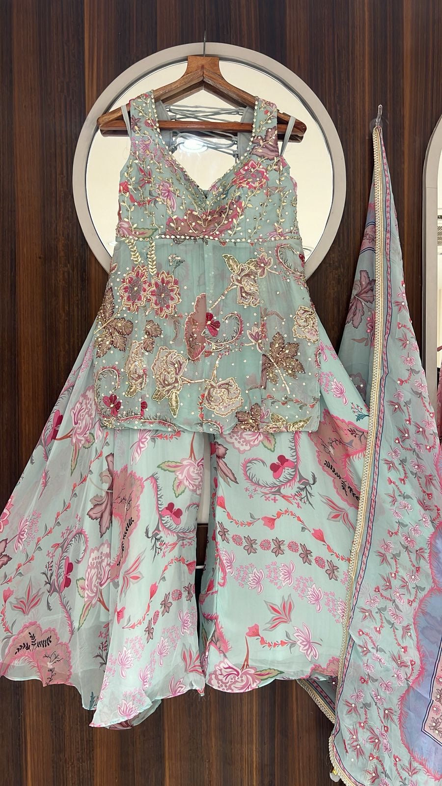 Sharara Suit - baby blue - size 40