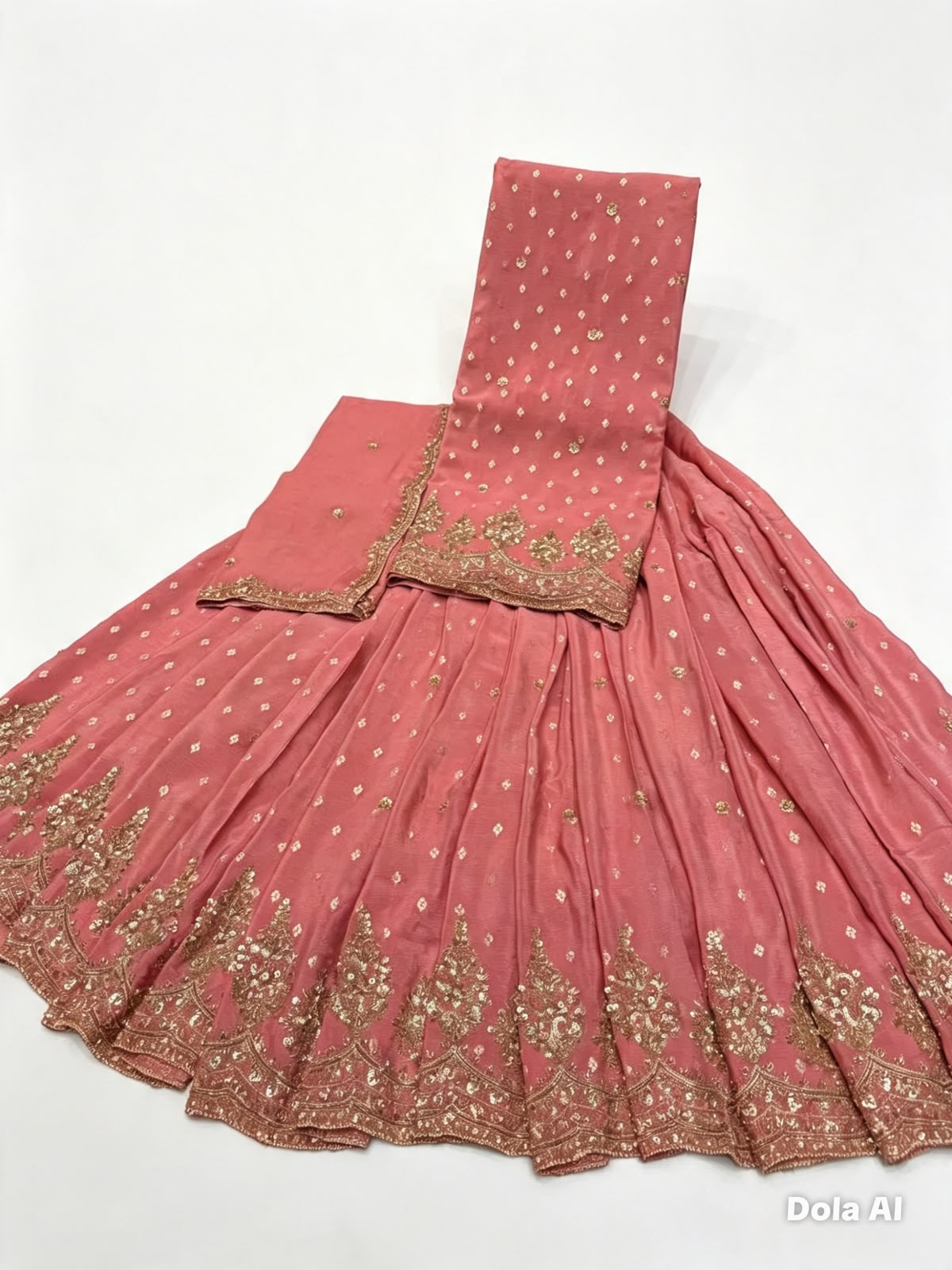 Unstitched - Lengha/Long dress - Carrot